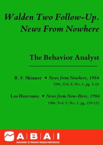 دانلود نسخه کامل کتاب Walden Two Follow-Up. News From Nowhere