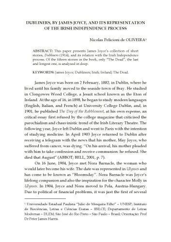 دانلود نسخه کامل کتاب Dubliners, by James Joyce, and its Representation of the Irish Independence Process
