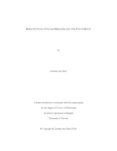 دانلود نسخه کامل کتاب Bibliofictions: Ovidian Heroines and the Tudor Book