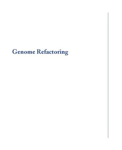 دانلود نسخه کامل کتاب Genome Refactoring