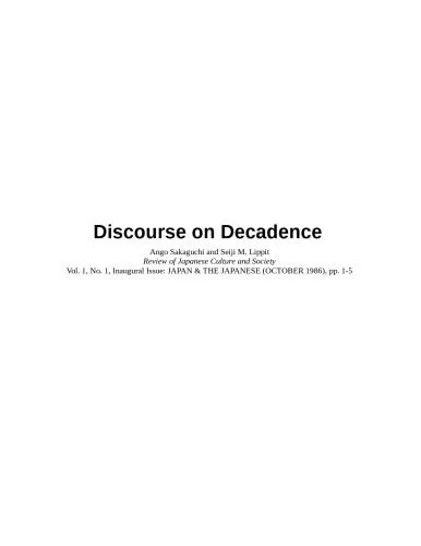 دانلود نسخه کامل کتاب Discourse on Decadence