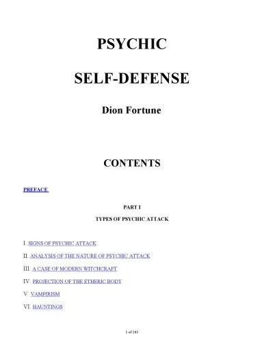دانلود نسخه کامل کتاب Psychic Self-Defense