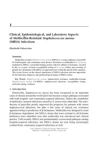 دانلود نسخه کامل کتاب Methicillin-Resistant Staphylococcus aureus (MRSA) Protocols