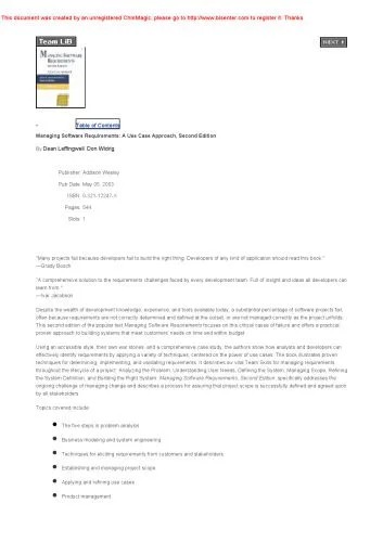 دانلود نسخه کامل کتاب Managing Software Requirements: A Use Case Approach
