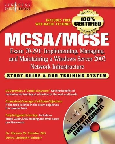 دانلود نسخه کامل کتاب MCSA/MCSE Exam 70-291 Study Guide and Training System: Implementing, Managing, and Maintaining a Windows Server 2003 Network Infrastructure