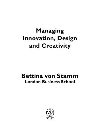 دانلود نسخه کامل کتاب Managing Innovation, Design and Creativity