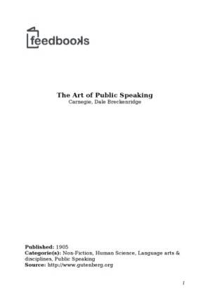 دانلود کتاب The art of public speaking: the unabridged classic by Carnegie & Esenwein – The Art of Public Speaking: The Unabridged Classic توسط Carnegie & Esenwein