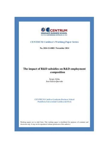 دانلود نسخه کامل کتاب The impact of R&D subsidies on R&D employment composition