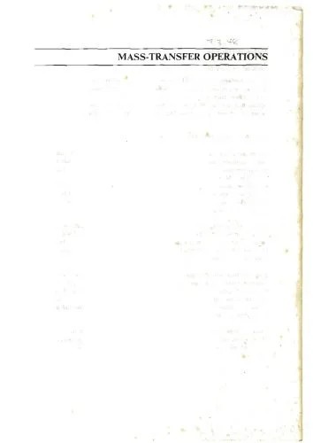 دانلود نسخه کامل کتاب Mass Transfer Operations