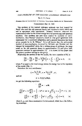دانلود نسخه کامل کتاب The problem of the ionized hydrogen molecule
