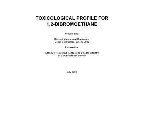 دانلود نسخه کامل کتاب Toxicological profiles – 1,2-dibromoethane