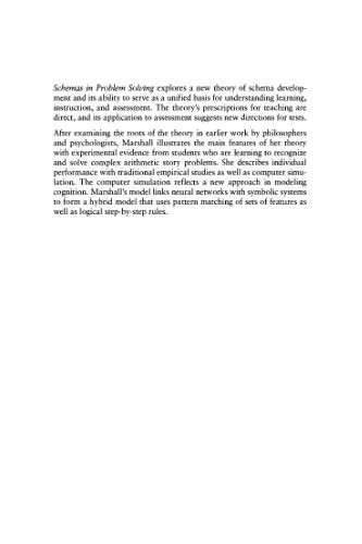 دانلود نسخه کامل کتاب Schemas in Problem Solving