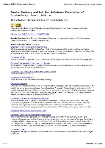 دانلود نسخه کامل کتاب Lehninger Principles of Biochemistry