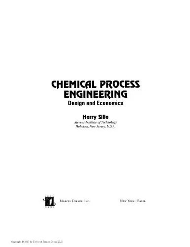دانلود نسخه کامل کتاب Chemical Process Engineering Design and Economics