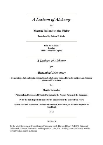 دانلود نسخه کامل کتاب Lexicon of Alchemy