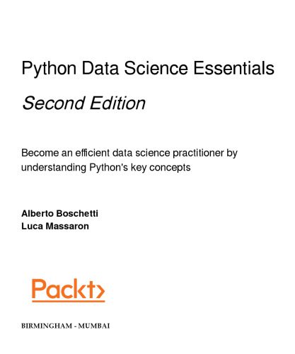 دانلود کتاب Python Data Science Essentials – Second Edition – Python Data Science Essentials – چاپ دوم