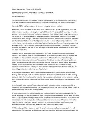 دانلود نسخه کامل کتاب Continuous quality improvement and adult education