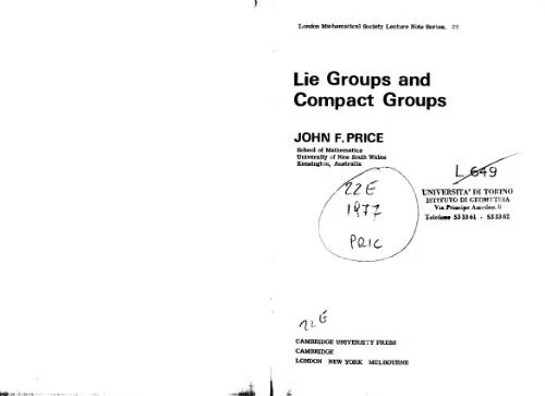 دانلود نسخه کامل کتاب Lie groups and compact groups