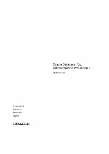 دانلود نسخه کامل کتاب Oracle Database 10g Administration Workshop