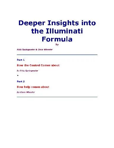 دانلود نسخه کامل کتاب Deeper Insights into the Illuminati Forumula