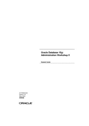 دانلود نسخه کامل کتاب Oracle Database 10g Administration Workshop II