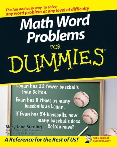 دانلود نسخه کامل کتاب Math word problems for dummies