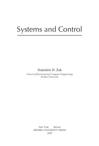 دانلود نسخه کامل کتاب Systems and Control (Engineering & Technology)