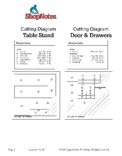 دانلود نسخه کامل کتاب Woodworking Shopnotes 085 – Cutting Diagram