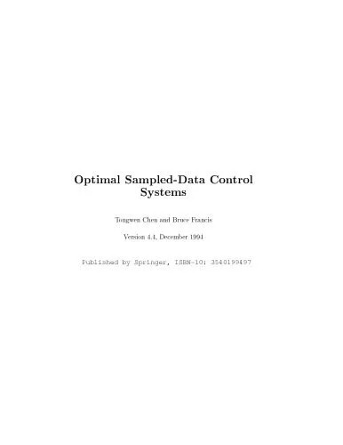 دانلود نسخه کامل کتاب Optimal Sampled-Data Control Systems (Communications and Control Engineering)
