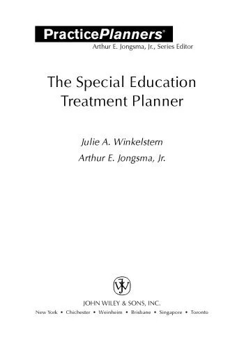 دانلود نسخه کامل کتاب The Special Education Treatment Planner (Practice Planner)