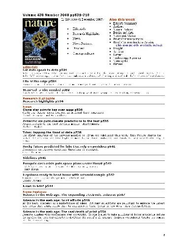 دانلود نسخه کامل کتاب Nature (Vol. 438, No. 7068, 1 December 2005)