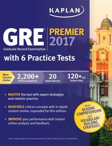 دانلود نسخه کامل کتاب GRE Premier 2017 with 6 Practice Tests by Kaplan
