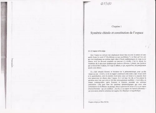 دانلود نسخه کامل کتاب Symetrie chirale et constitution de l´espace