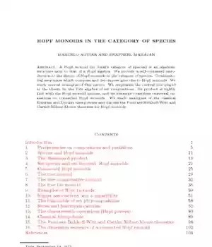 دانلود کتاب Hopf monoids in the category of species – Hopf monoids در دسته گونه ها