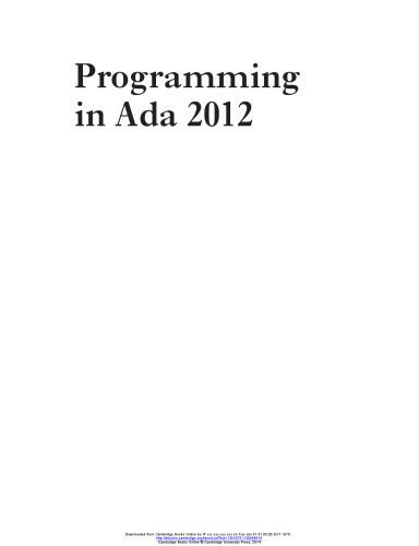 دانلود کتاب Programming in Ada 2012 – برنامه نویسی در Ada 2012