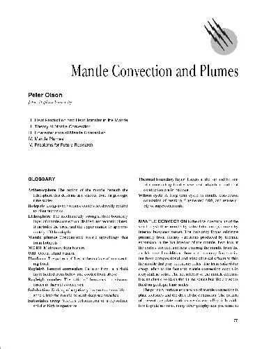 دانلود نسخه کامل کتاب Solid earth geophysics 077-094 Mantle Convection and Plumes