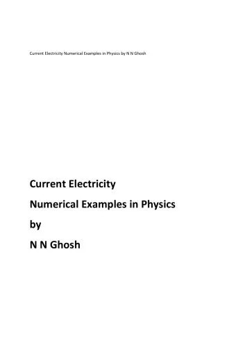 دانلود نسخه کامل کتاب Current Electricity Numerical Examples in Physics by N N Ghosh