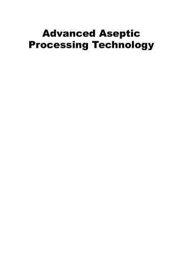 دانلود نسخه کامل کتاب Advanced aseptic processing technology