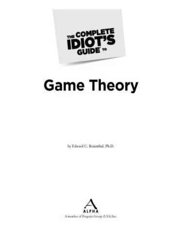 دانلود نسخه کامل کتاب The Complete Idiot’s Guide to Game Theory