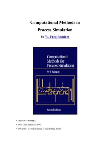 دانلود نسخه کامل کتاب Computational methods for process simulation