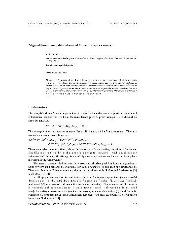 دانلود نسخه کامل کتاب Algorithmic simplification of tensor expressions