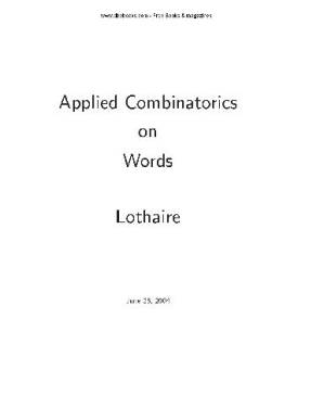 دانلود نسخه کامل کتاب Applied Combinatorics on Words