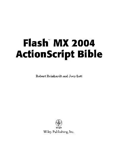دانلود نسخه کامل کتاب Macromedia Flash MX 2004 ActionScript Bible
