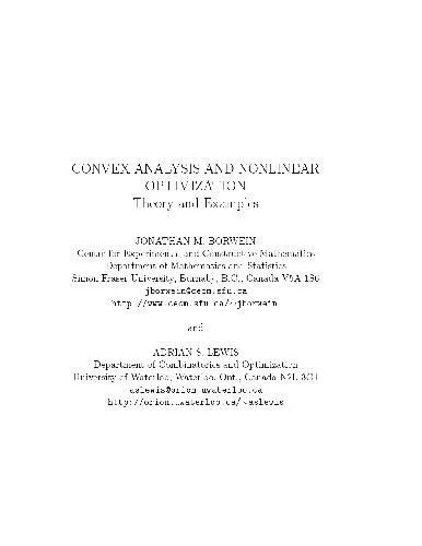 دانلود نسخه کامل کتاب Convex Analysis and Non Linear Optimization