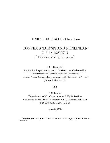 دانلود نسخه کامل کتاب convex analysis and nonlinear optimization