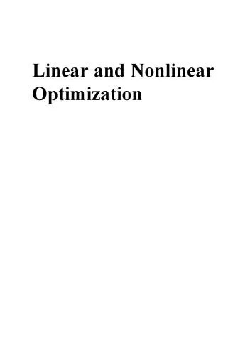 دانلود نسخه کامل کتاب Linear and nonlinear optimization