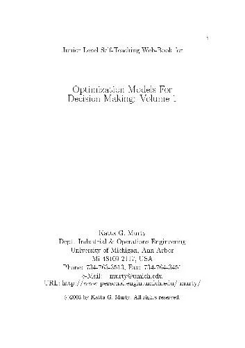دانلود نسخه کامل کتاب Optimization models for decision making