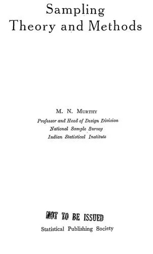 دانلود نسخه کامل کتاب Sampling Theory and Methods
