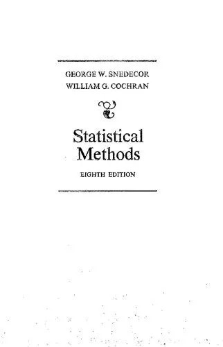 دانلود نسخه کامل کتاب Statistical Methods