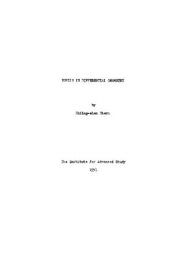 دانلود نسخه کامل کتاب Topics in differential geometry